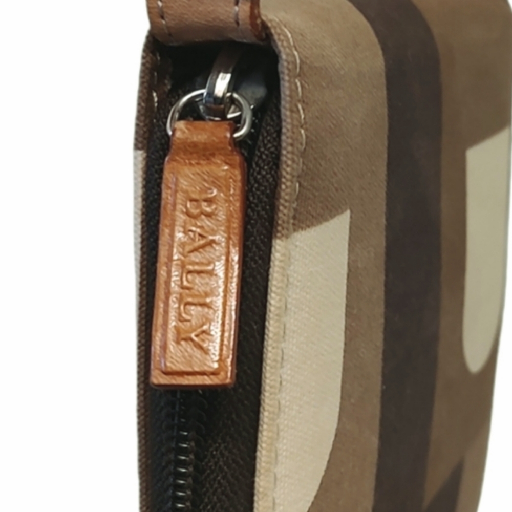 BALLY Beppina 11519 Canvas Logo Monogram Zip Around Wallet Crossbody Handbag - Picture 11 of 16